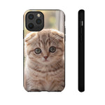 Scottish Fold Kitten Phone Case, Macro Close-Up Portrait Cover