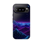Retro Neon Mountains Phone Case | Vaporwave Galaxy Landscape
