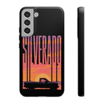 Silverado sunset truck Phone Case | Retro pickup silhouette