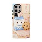 Milk Cookie Phone Case Cute Food Kawaii Tough Cover Gift Art