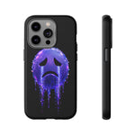 Glitch Sad Face Phone Case, Anime Melt Static Tough Cover