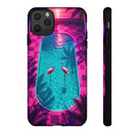 Neon Flamingo Pool Vaporwave Art Tough Phone Case