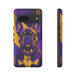 French Bulldog Pop-Art Portrait Tough Phone Case - Purple Gold