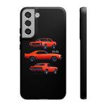 1969 Camaro SS Orange Triple View Muscle Car Tough Phone Case