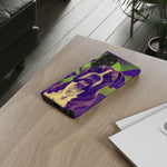 Boxer Halftone Portrait Tough Phone Case - Green and Violet