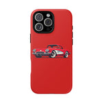 Red Classic Corvette C1 Illustration phone case | Retro Car Tough Case