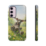 Playful Dog in Meadow Great Dane phone case | Puppy Art Tough Cover