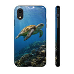 Sea Turtle Reef Phone Case, Coral Ocean Dappled Sunlight Tough Cover