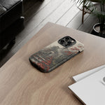 Autumn Temple Steps phone case | Japanese watercolor landscape cover