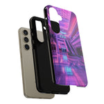 Empty Mall Escalator Vaporwave Art Tough Phone Case