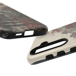 Autumn Temple Steps phone case | Japanese watercolor landscape cover