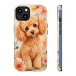 Miniature Poodle Whimsical Watercolor Art Tough Phone Case