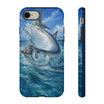 Tarpon Jump Phone Case, Fly Fishing Flats Tough Cover for Anglers