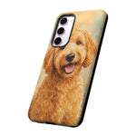 Goldendoodle Fluffy Curls Portrait Art Tough Phone Case