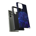 Neon Blue Tiger phone case | tough protective cover