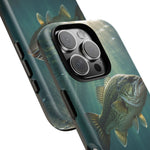 Largemouth Bass Phone Case, Sunlit Underwater Tough Cover, Gift