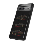 Trans Am Phone Case Black Gold, Three-View Vector Tough Cover