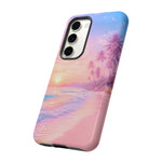 Pastel Beach Sunset Haze Vaporwave Art Tough Phone Case