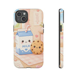 Milk Cookie Phone Case Cute Food Kawaii Tough Cover Gift Art