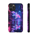 Neon Koi Reflection Vaporwave phone case | Tough Cover