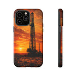 Texas Oil Rig Sunset phone case | Tough Cases
