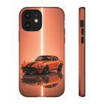 Orange 240Z Phone Case, Classic JDM Sports Car Racing Stripe Cover