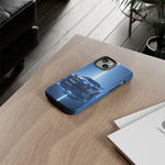 Blue R34 Skyline Phone Case, JDM Sports Car Racing Stripe Studio Cover