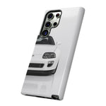White MK4 Supra Phone Case, Retro 90s JDM Tough Cover for Car Enthusiasts