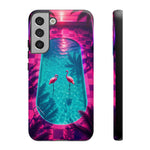 Neon Flamingo Pool Vaporwave Art Tough Phone Case