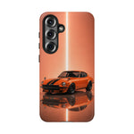 Orange 240Z Phone Case, Classic JDM Sports Car Racing Stripe Cover