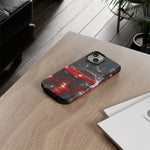 RX7 Phone Case Red, Night Drift JDM Sports Car Tough Cover, Gift