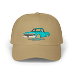 1968 Chevy C10 Dad Hat Classic Truck Cap Adjustable Strap Teal Short Bed