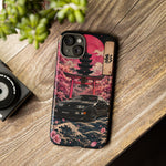 Black 300ZX Phone Case, Cherry Blossom Torii Art Tough Cover