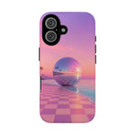 Retro Vaporwave Sunset sphere phone case | protective cover