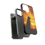 Golden Retriever Golden Hour Silhouette Art Tough Phone Case