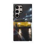 Yellow C5 Z06 Track Day Speed Art Tough Phone Case