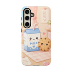 Milk Cookie Phone Case Cute Food Kawaii Tough Cover Gift Art