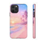 Pastel Beach Sunset Haze Vaporwave Art Tough Phone Case