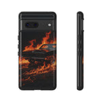 Black Charger Classic Muscle Flames Tough Phone Case Cover Gift