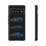 Nova SS Phone Case Blue, Three-View Vector Tough Cover