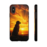 Golden Retriever Golden Hour Silhouette Art Tough Phone Case