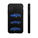 Blue MX-5 Roadster Phone Case Tough JDM Convertible Multi View Print