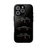 Black GNX Phone Case, Three-View Muscle Car Vector Tough Cover
