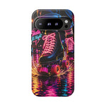 Neon Roller Skates Tough Case | Retro 80s Skate Night Phone Cover