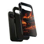 Black Charger Classic Muscle Flames Tough Phone Case Cover Gift