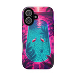 Neon Flamingo Pool Vaporwave Art Tough Phone Case