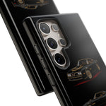 Trans Am Phone Case Black Gold, Three-View Vector Tough Cover
