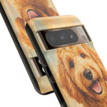 Goldendoodle Fluffy Curls Portrait Art Tough Phone Case