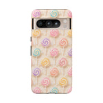 Pastel Swirl Lollipops Tough Case | Candy Pattern Phone Cover
