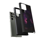 Melancholy Data Poster Phone Case, Glitch Anime Sky Tough Cover